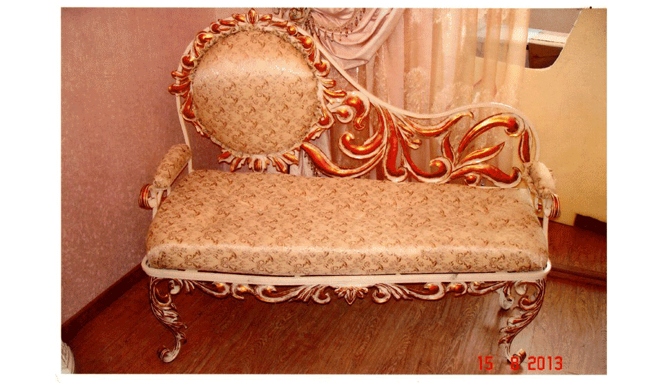 Изготовление Кованый мягкий диван в Москве